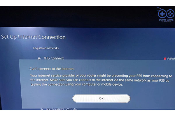 عدم اتصال به وای فای در کنسول PS5