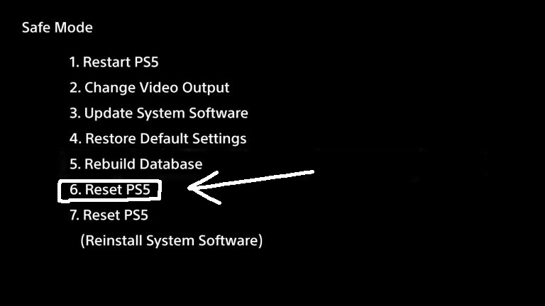 آموزش ریست کردن PS5 در Safe Mode