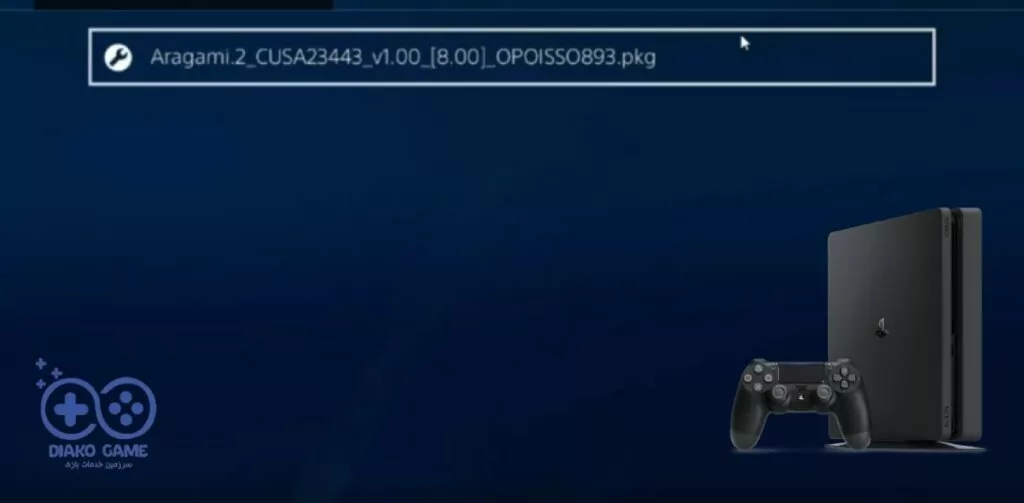 مرحله ی 10 نصب بازی از طریق فلش در ps4